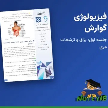 جزوه فیزیولوژی گوارش جلسه اول: کنترل عملکرد لوله گوارش، بزاق و ترشحات مری - دکتر نبوی زاده (علوم پزشکی تهران)